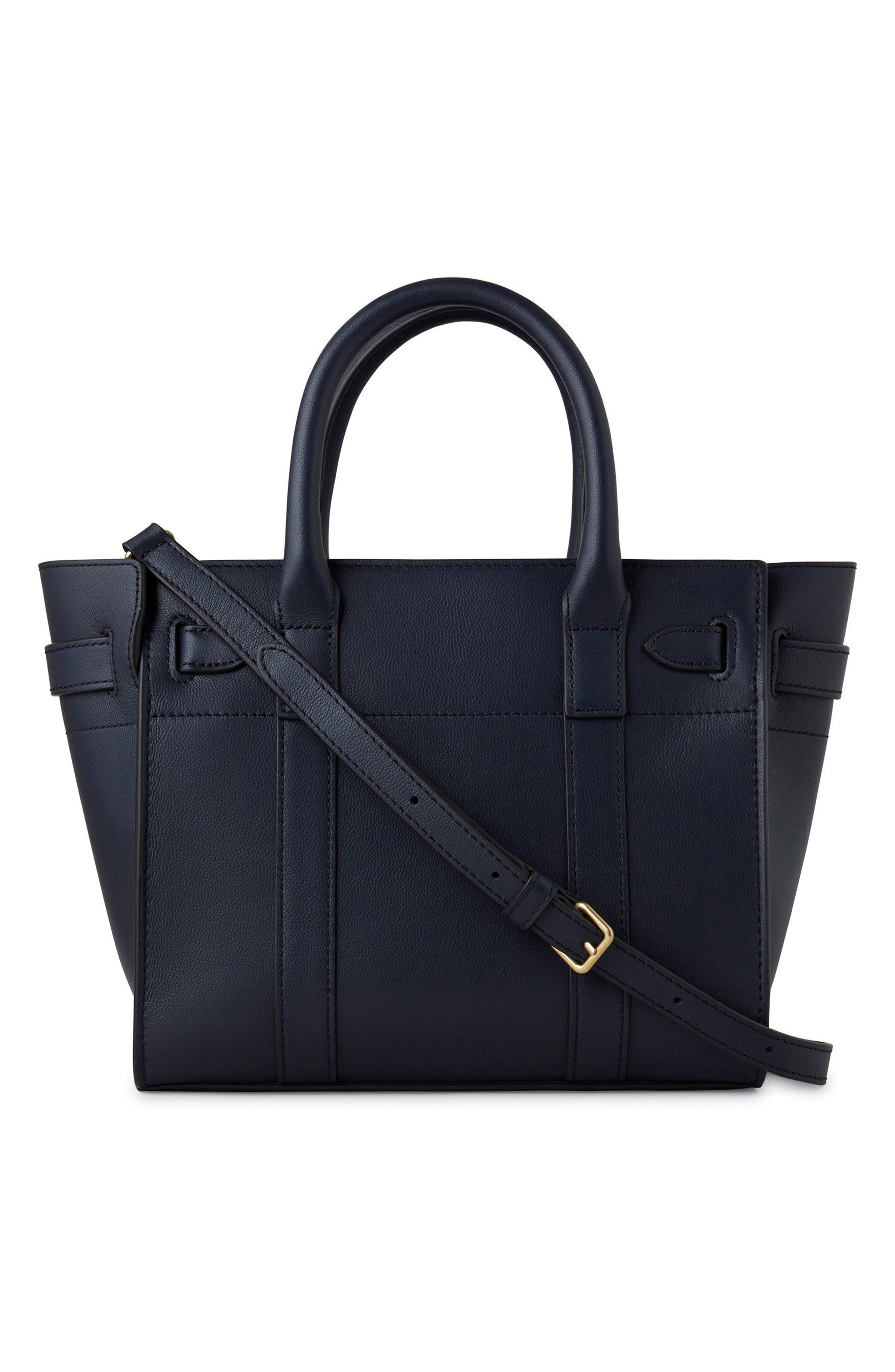 Mulberry Mini Zipped Bayswater Leather Satchel, Alternate, color, 