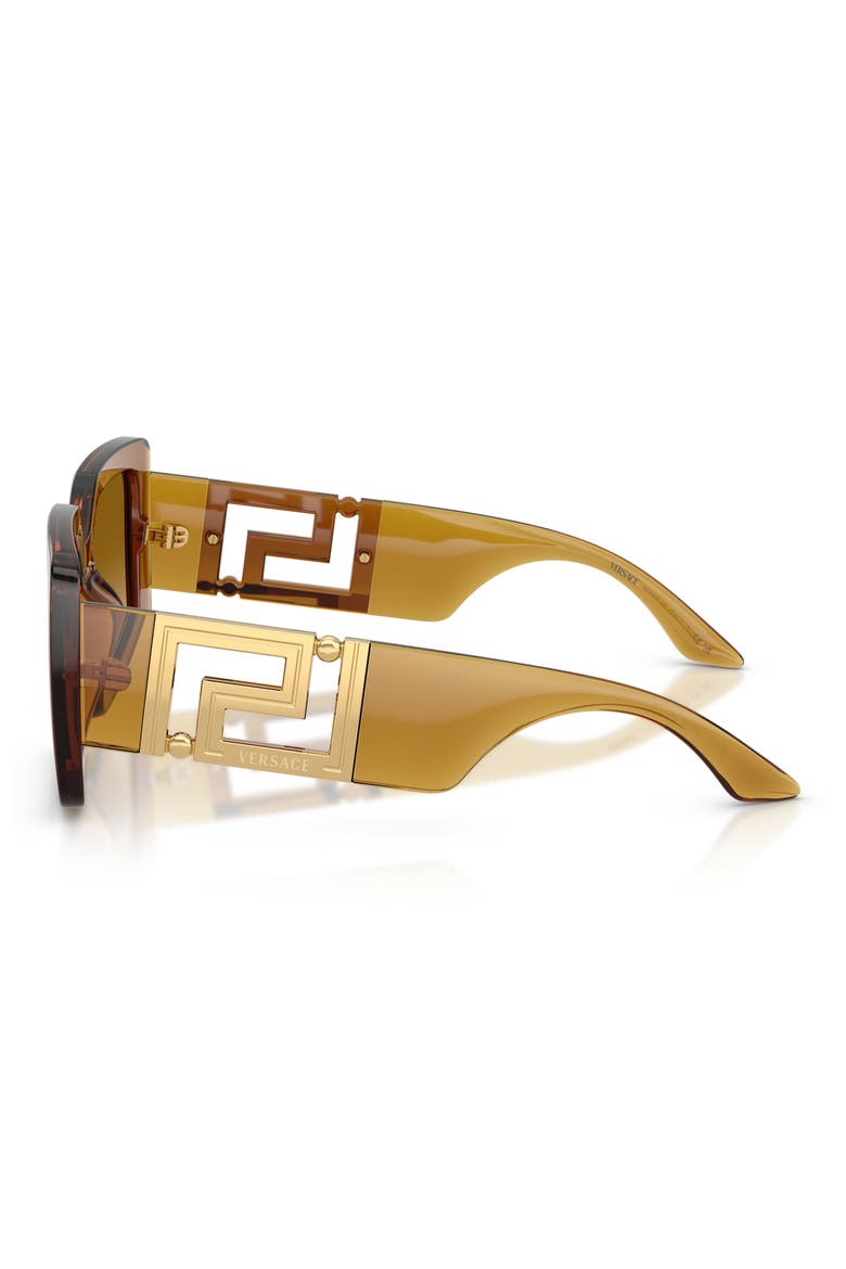 55mm Square Sunglasses, Alternate, color, TRANSPARENT YELLOW / BROWN