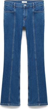 MANGO TEEN Star Pocket Mid Rise Flare Jeans