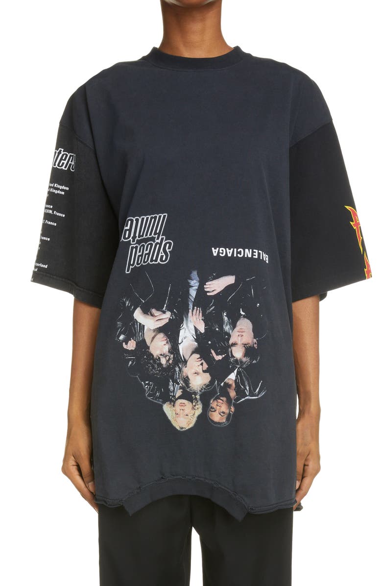 Balenciaga Speed Hunters Oversize Upside Down Graphic Tee | Nordstrom