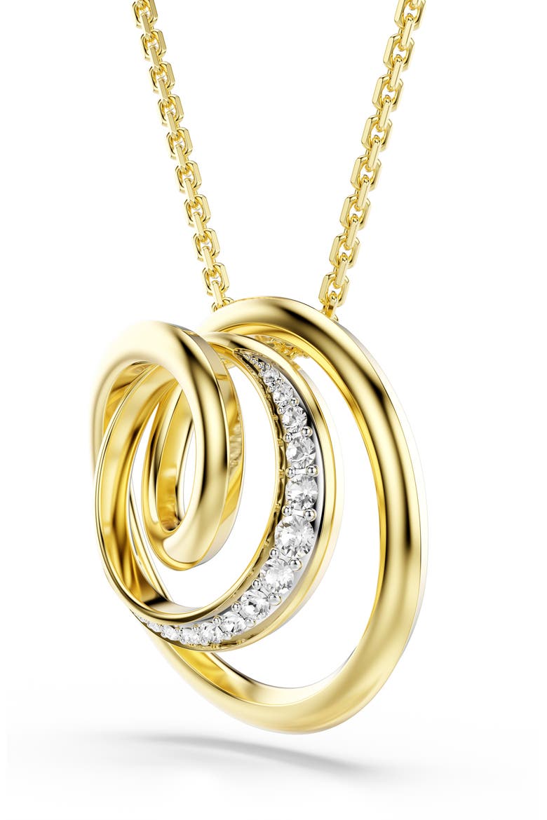 Hyperbola Spiral Pendant Necklace, Alternate, color, GOLD/ WHITE
