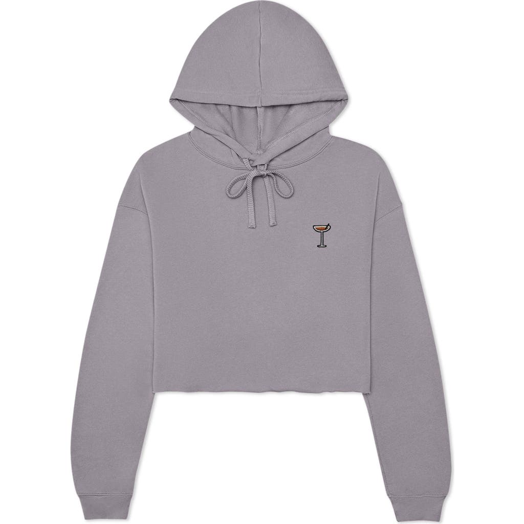 Dalix Espresso Martini Cropped Hoodie In Storm Gray