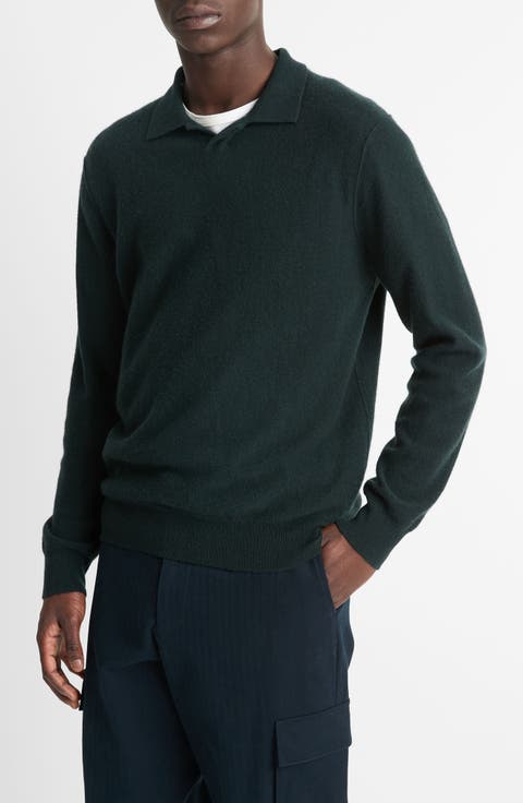 Boiled Cashmere Johnny Collar Sweater