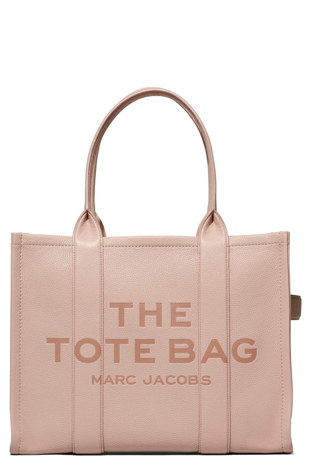 The Large Leather Tote Bag, color, ROSE