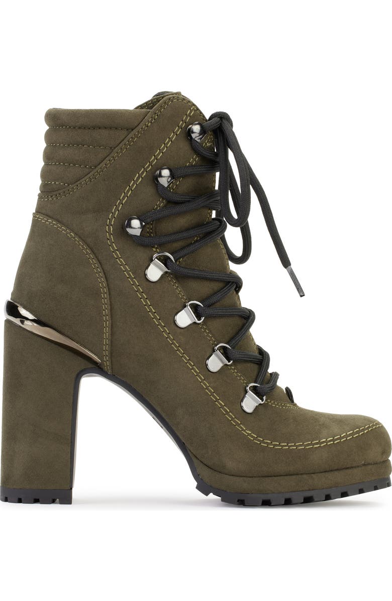 DKNY Linni Lace-Up Platform Bootie, Alternate, color, Military