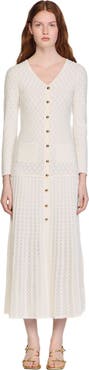 SANDRO Fancy knit maxi dress