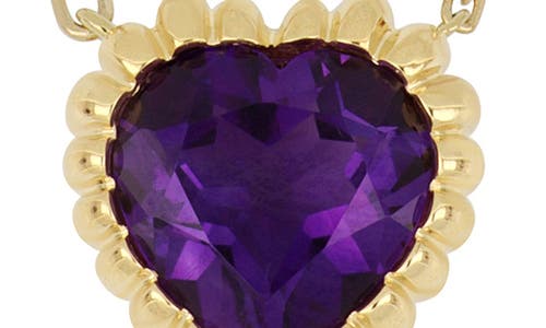 Bony Levy El Mar 18k Yellow Gold Amethyst Heart Pendant Necklace In 18k Yellow Gold