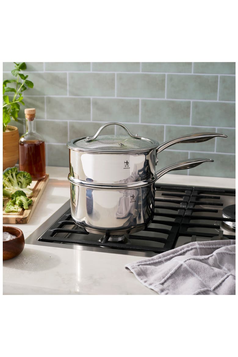 Aragon 2.5-Quart Stainless Steel Steamer & Sauce Pan with Lid, Alternate, color, SILVER