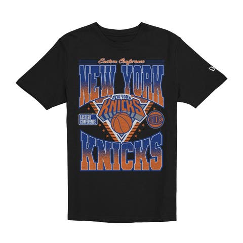 Men's New Era Black New York Knicks Old School T-Shirt T-Shirt