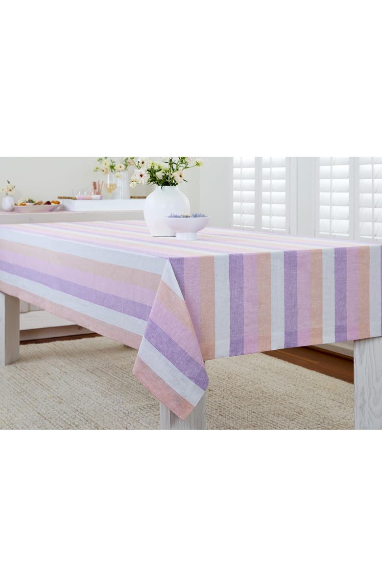 Solino Home Linen Tablecloth - Gelato Stripe, Alternate, color, Gelato