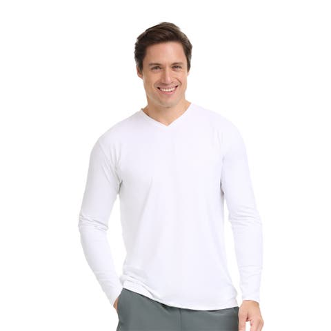 Men's Performance V-Neck Long Sleeve Shirt