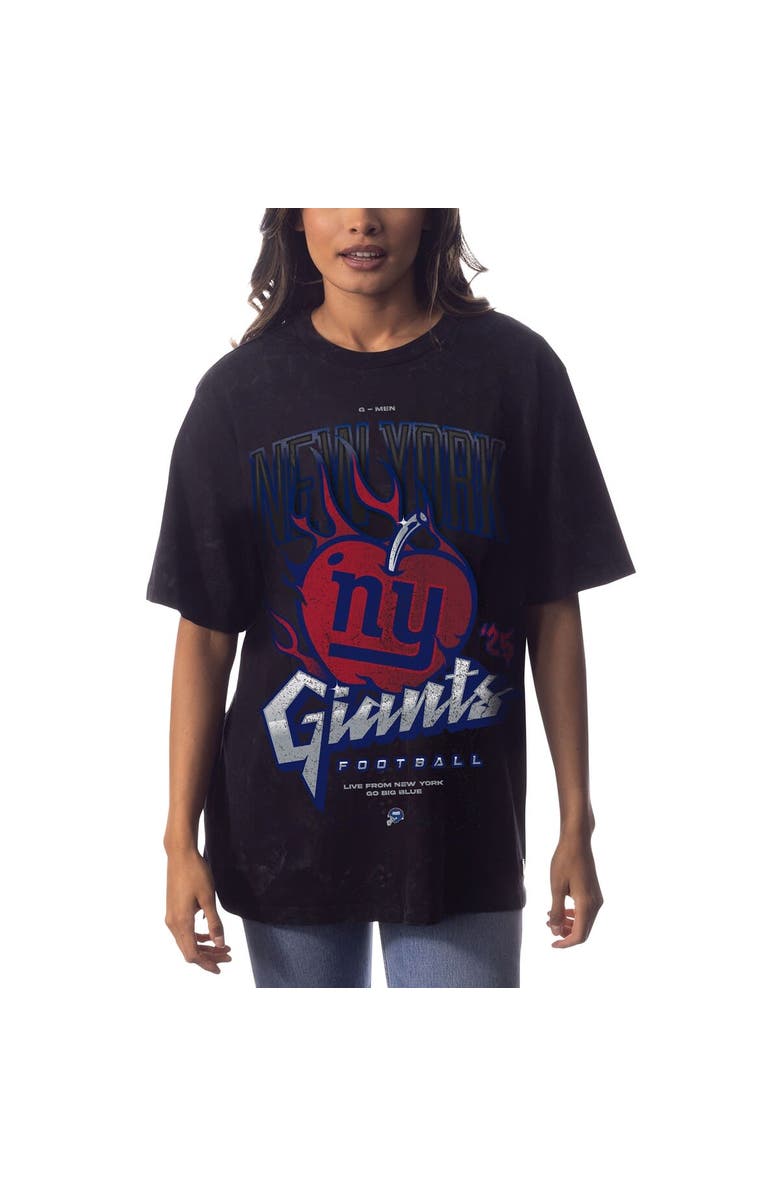 THE WILD COLLECTIVE Unisex The Wild Collective Black New York Giants Tour Band T-Shirt, Alternate, color, Black