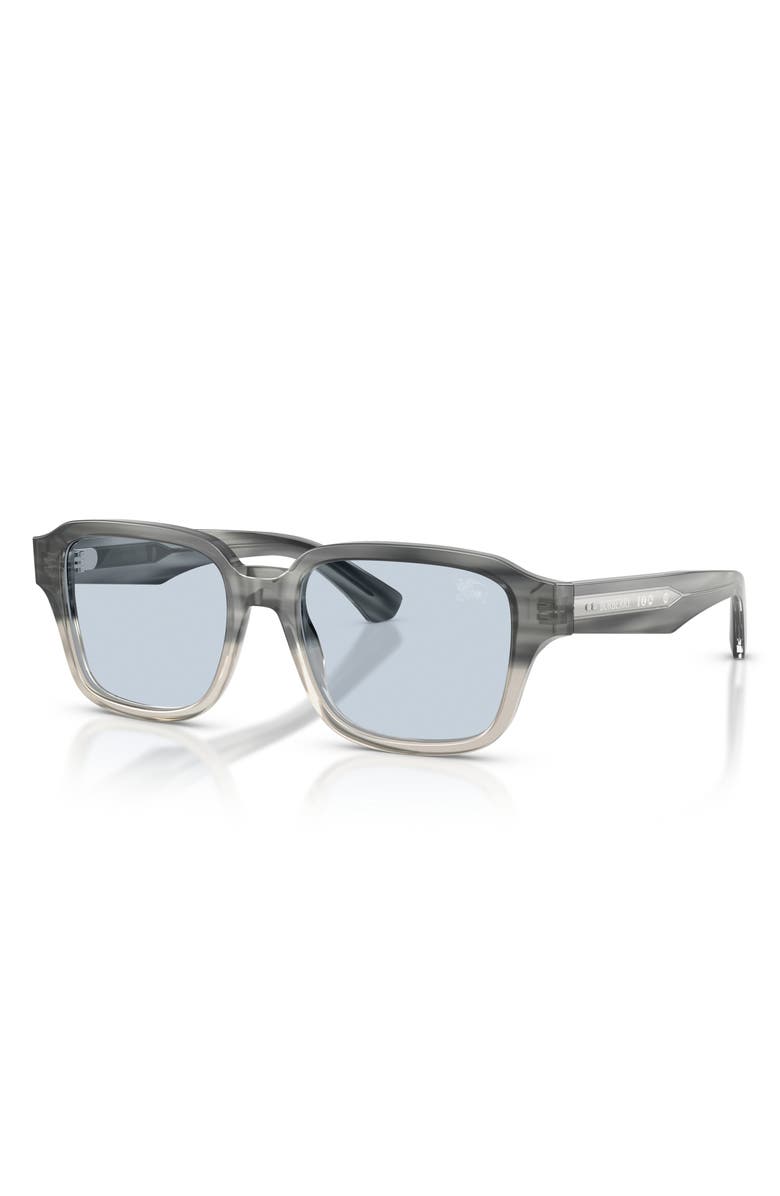 Burberry 53mm Square Sunglasses, Alternate, color, Striped Grey Gradient / Azure