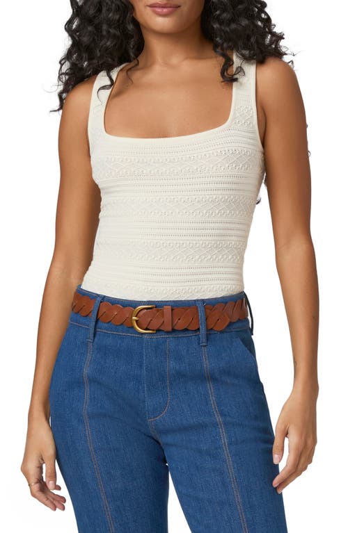 Paige Iman Textured Sweater Tank Top In Ivory