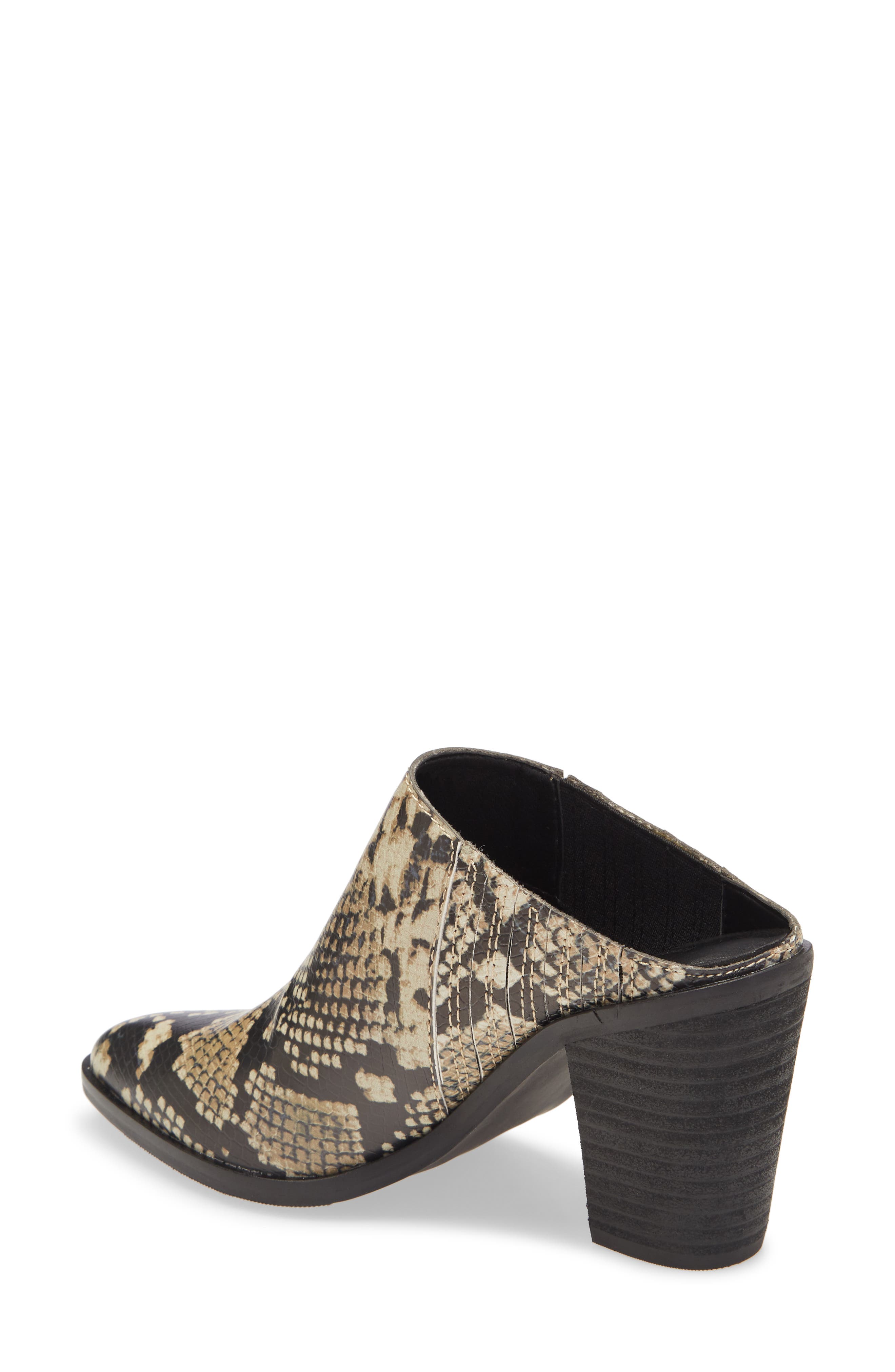 Harlowe Mule, Alternate, color, NATURAL SNAKE FAUX LEATHE