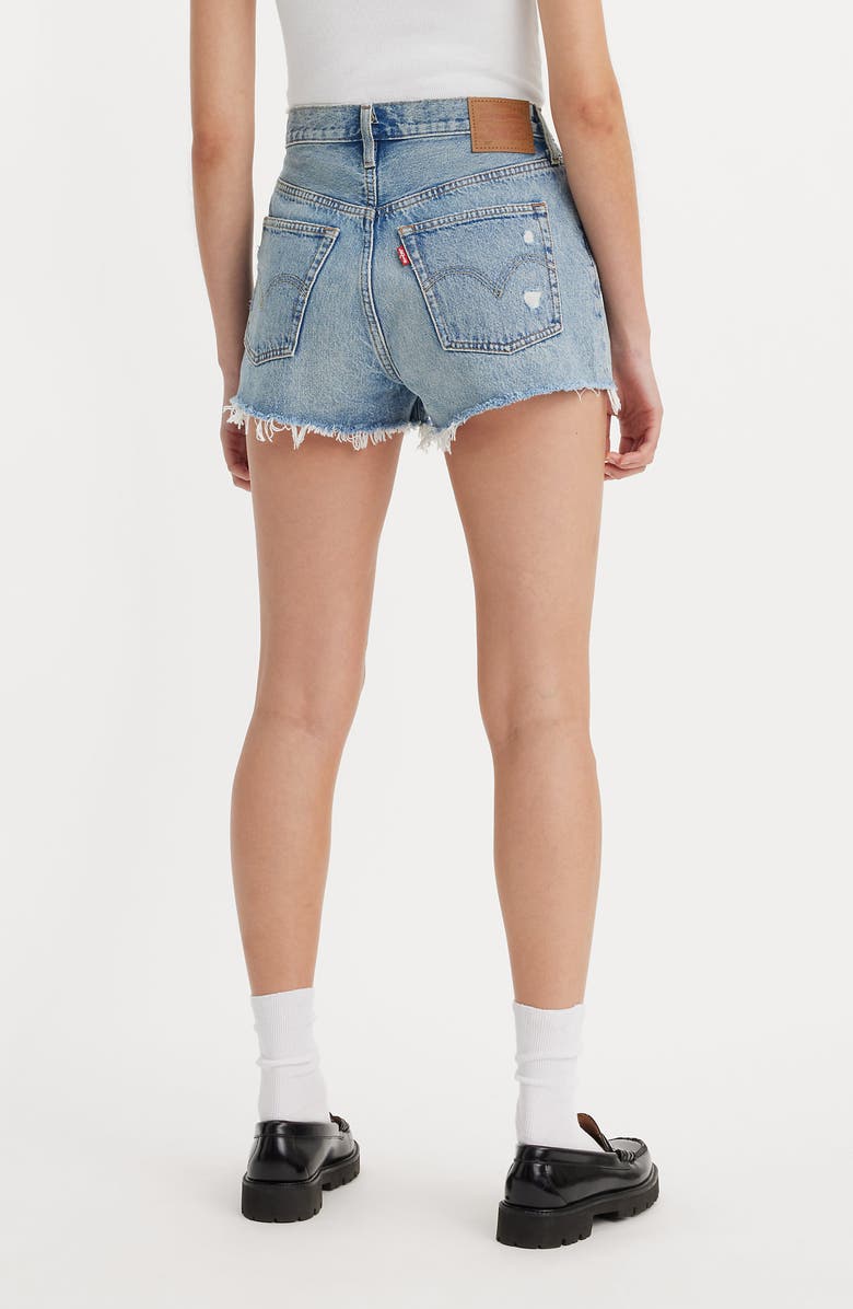 Levi's<sup>®</sup> 501<sup>®</sup> Original High Waist Cutoff Denim Shorts, Alternate, color, 