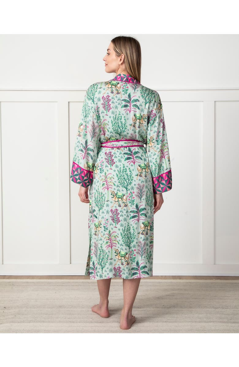 Printfresh Eco Satin Robe, Alternate, color, Avocado