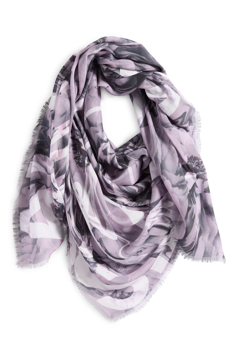 Bloom Blush Square Scarf, Alternate, color, BLUSH