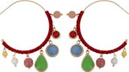 Panacea Mutli Stone Hoop Earrings