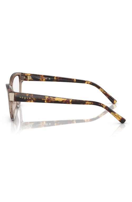 Vogue 52mm Cat Eye Optical Glasses In Transparent Grey