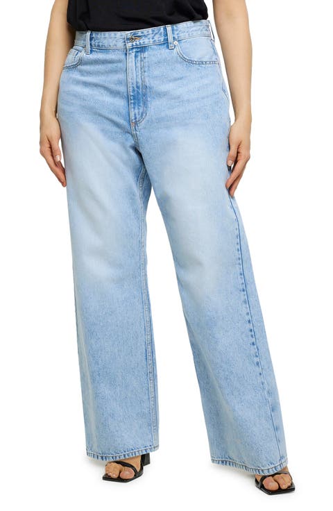 '90s Straight Leg Jeans (Plus)