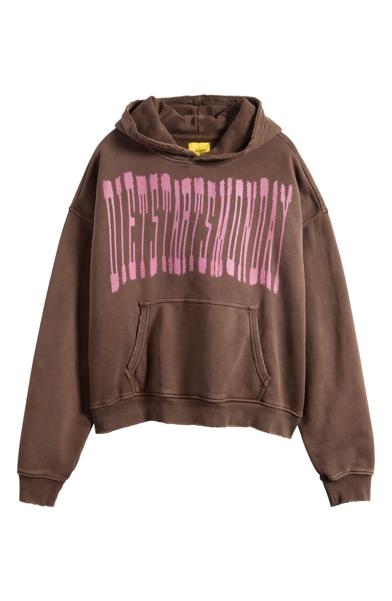 DIET STARTS MONDAY Bodysnatcher Cotton Graphic Hoodie, Alternate, color, Brown/Pink