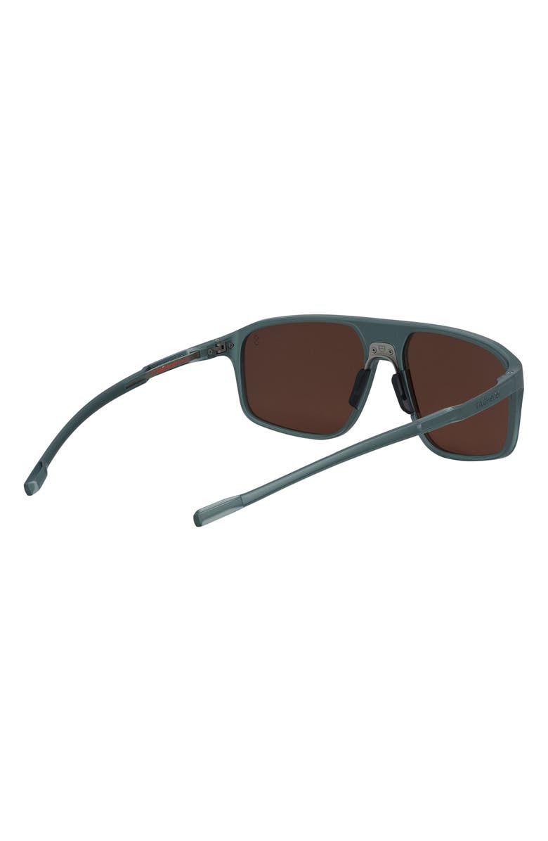 TAG Heuer Bolide 59mm Geometric Sunglasses, Alternate, color, Matte Blue / Brown Polarized