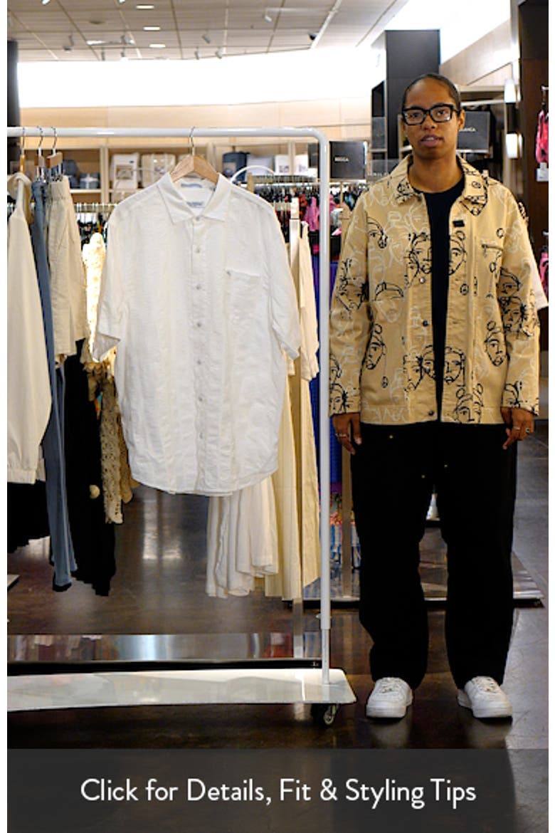 Nova Wave Short Sleeve Stretch Seersucker Button-Up Shirt video