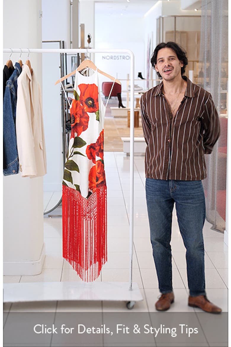 Mallory Fringe Halter Linen Blend Maxi Dress video