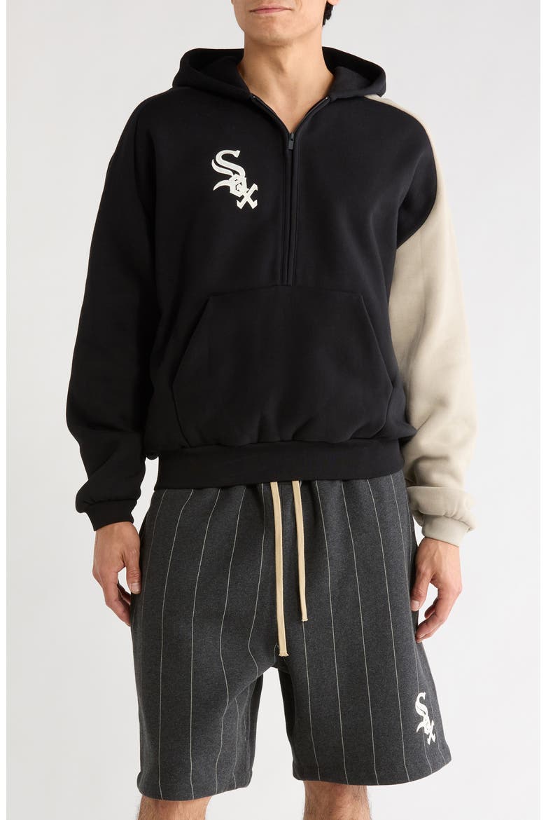 x MLB Chicago White Sox Cotton Blend Fleece Half Zip Hoodie (Men