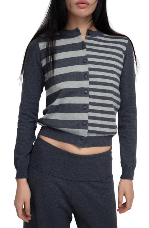 Asymmetric Button Sweater