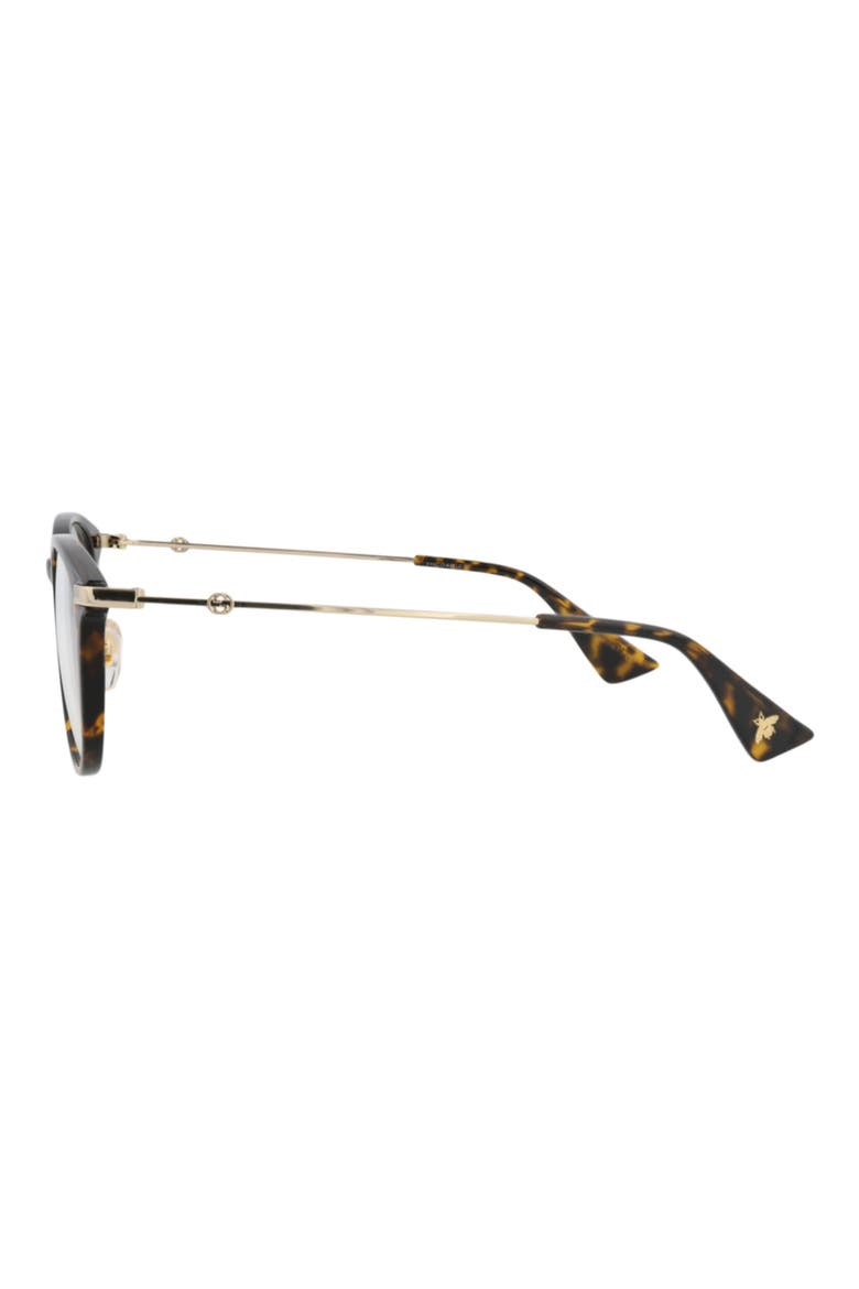 53mm Round Optical Glasses, Alternate, color, HAVANA GOLD TRANSPARENT