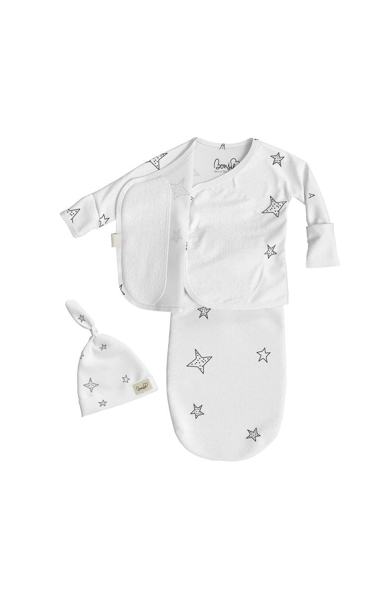 Bonsie Baby Skin to Skin Girl or Boy, Bag and Hat Set, Alternate, color, Stars