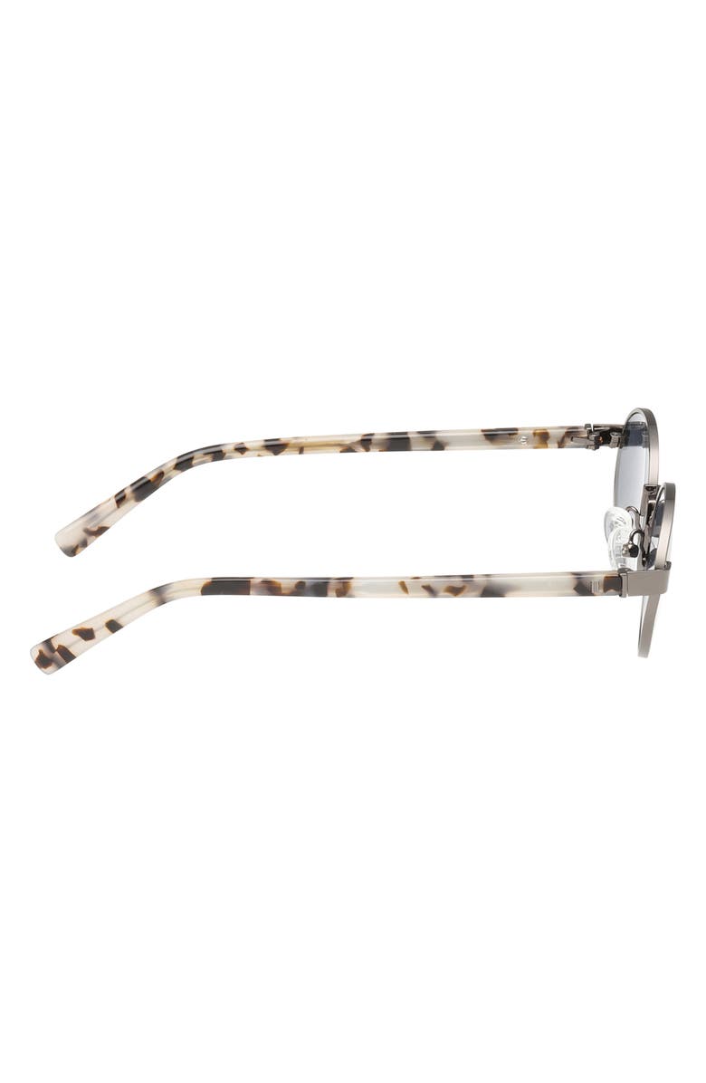 ABERCROMBIE & FITCH 51mm Oval Sungalsses, Alternate, color, Shiny Gunmetal / Smoke Lens