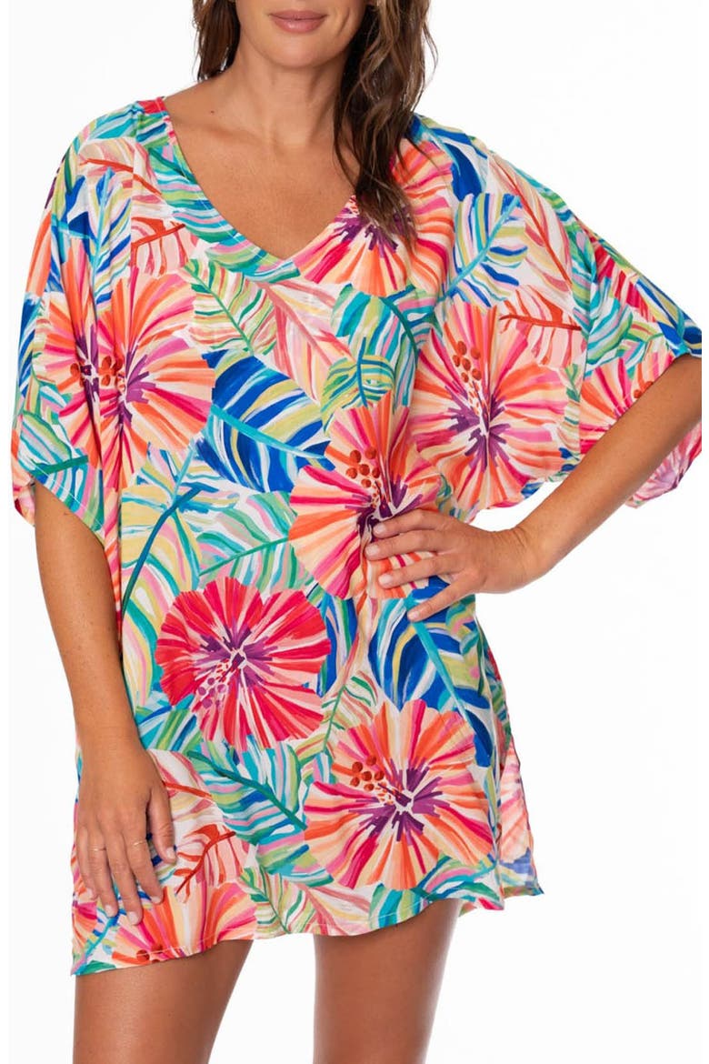 Celia Tunic Cover-Up, Main, color, PINK MULTI