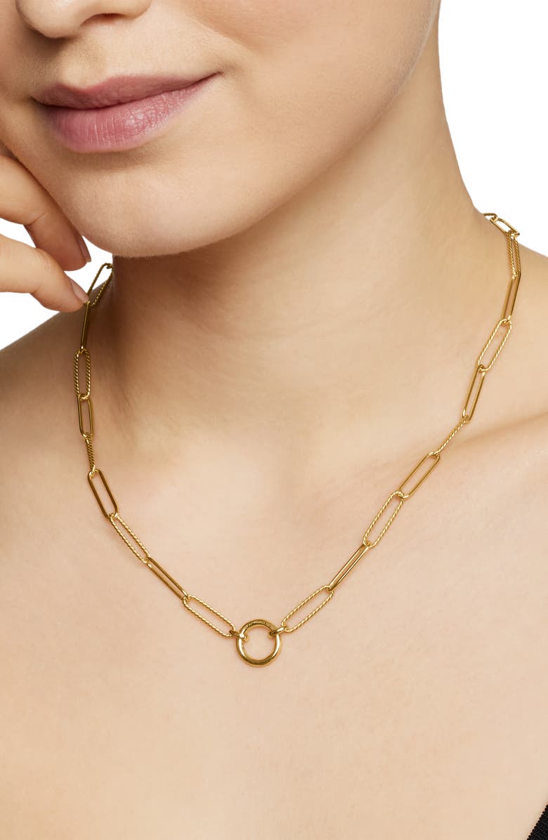 David Yurman DY Madison<sup>®</sup> Elongated Chain Necklace in 18K Yellow Gold, 5mm, Alternate, color, 