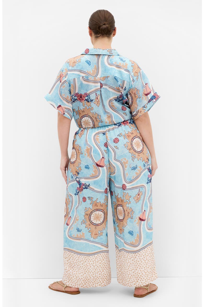 Postcard Front Tie Top, Alternate, color, VOYAGE PRT