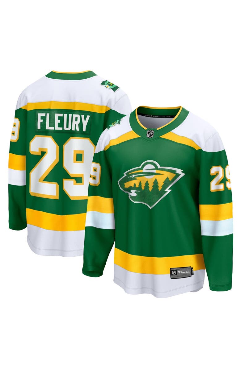 FANATICS Men's Fanatics Branded Marc-Andre Fleury Green Minnesota Wild Alternate Premier Breakaway Player Jersey, Alternate, color, 