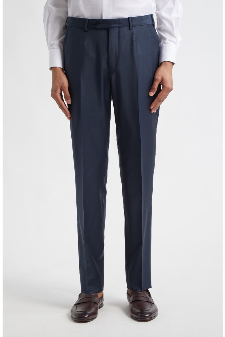 Regular Fit Navy Glen Check Trofeo Wool Suit, Alternate, color, BLUE NAVY CHECK