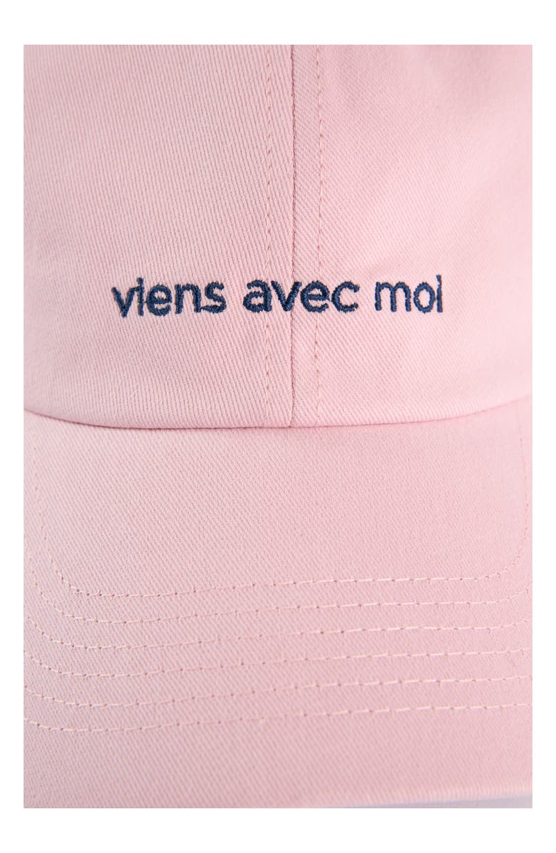 Viens Avec Moi Ball Cap, Alternate, color, Pink