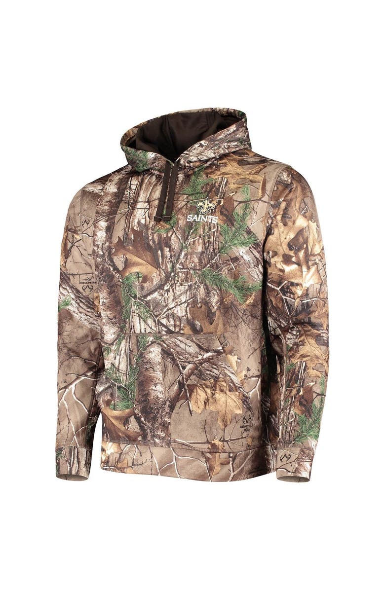 DUNBROOKE Men's Dunbrooke Realtree Camo New Orleans Saints Circle Champion Tech Fleece Pullover Hoodie, Alternate, color, Realtree Camo