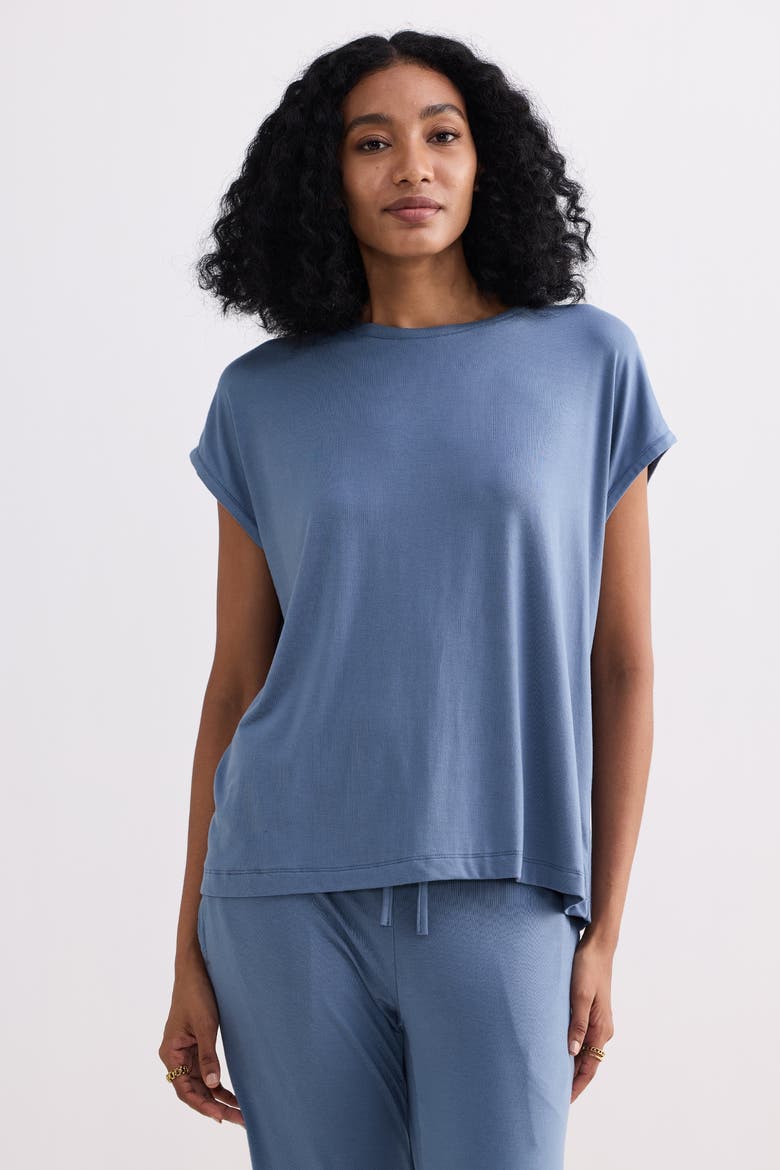 Relaxed Fit Tee Set, Alternate, color, Blue