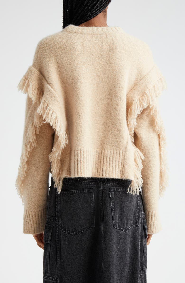 3.1 Phillip Lim Fringe Trim Alpaca Blend Sweater, Alternate, color,
