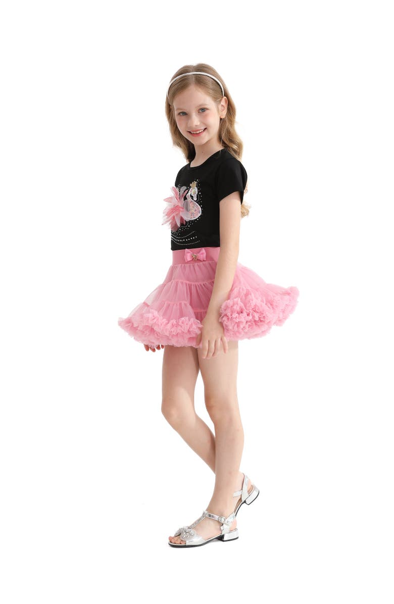 Mimi Tutu Swan T-Shirt, Alternate, color, Black