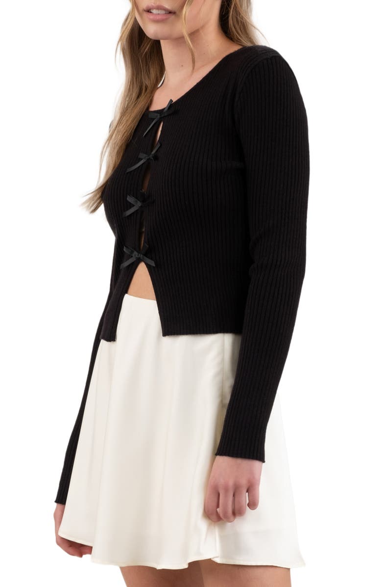 Blu Pepper Bow Embellished Pullover Sweater, Alternate, color,