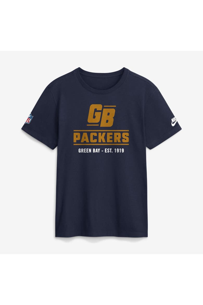 Men's Nike Navy Green Bay Packers Sideline Alternate Final Sprint Dri-FIT T-Shirt, Main, color, Navy