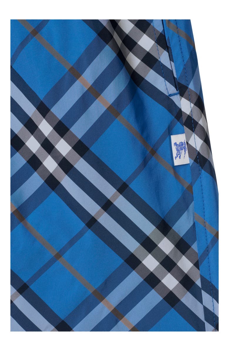 Burberry Check Swim Shorts, Alternate, color, Hyacinth Blue