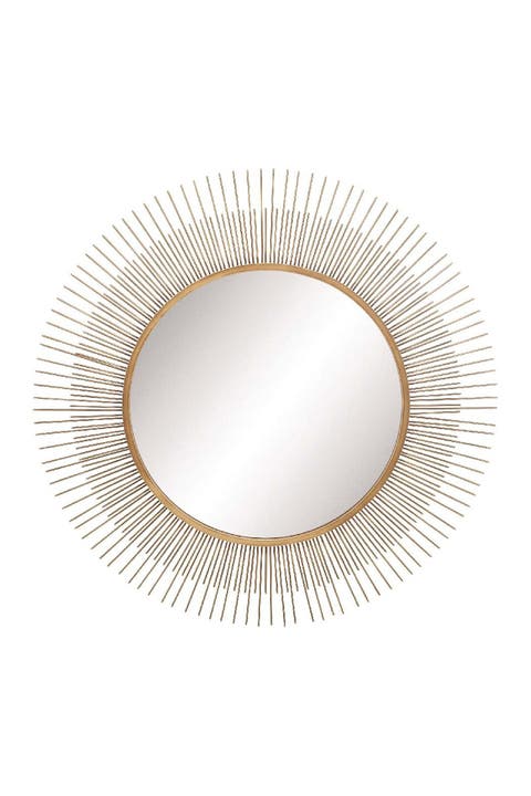 Gold Modern Radial Wall Mirror