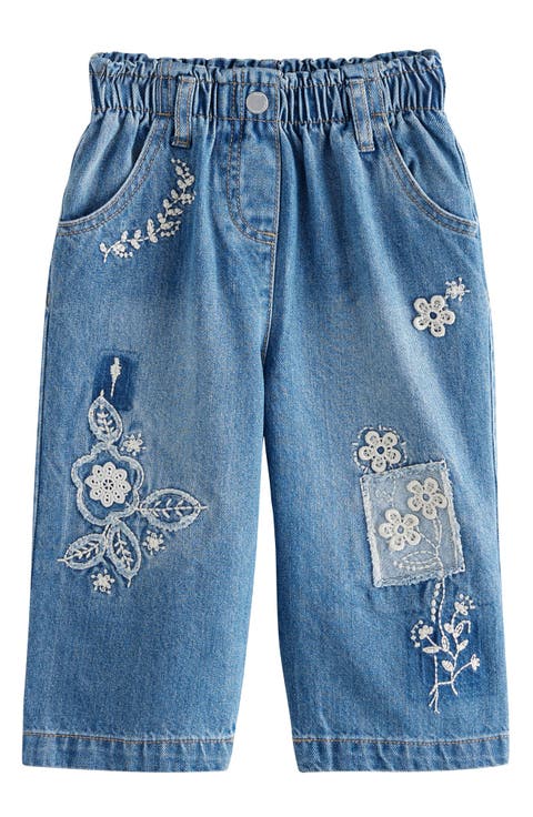 Kids' Flower Embroidered Jeans (Little Kid)