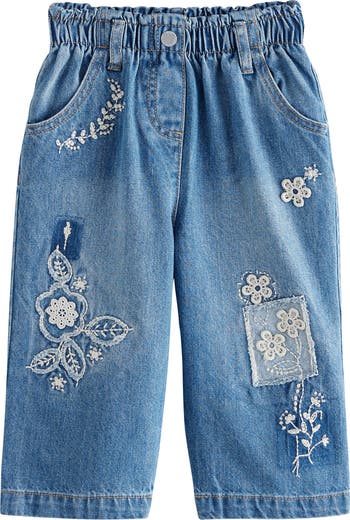Kids' Flower Embroidered Jeans